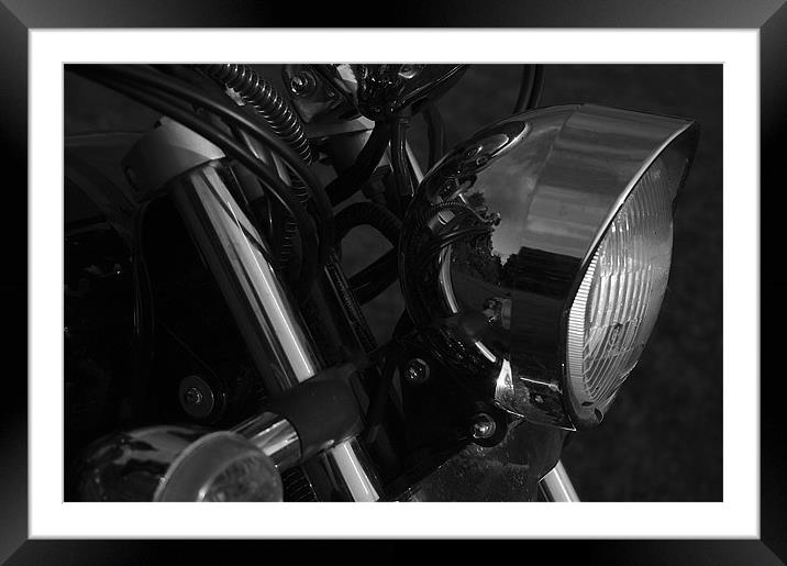 bike light reflections Framed Mounted Print by tom crockford