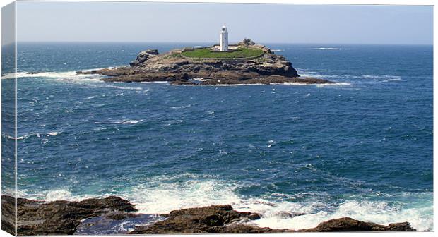 Godrevy Lighthouse Cornwall Canvas Print by Peter F Hunt