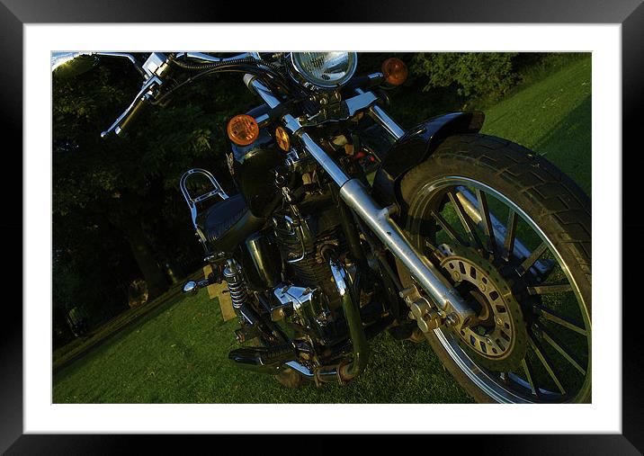 angles of a bike Framed Mounted Print by tom crockford