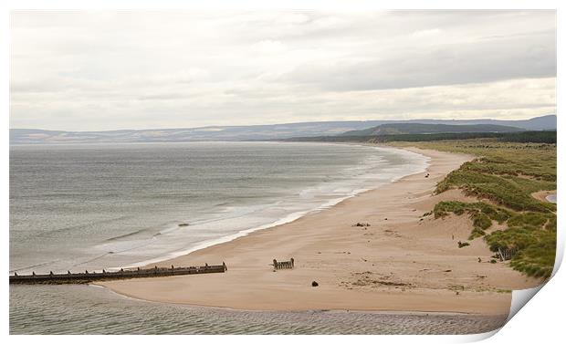 Lossiemouth East beach Print by Lloyd Fudge