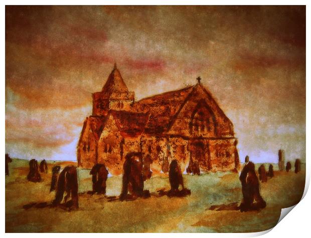 old aberlady church Print by dale rys (LP)