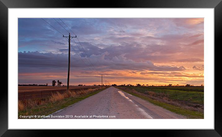 A Wimmera sunrise Framed Mounted Print by Matthew Burniston