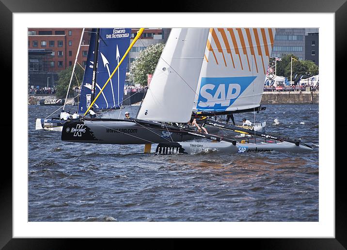 Extreme 40 Catamaran Racing 1 Framed Mounted Print by Steve Purnell