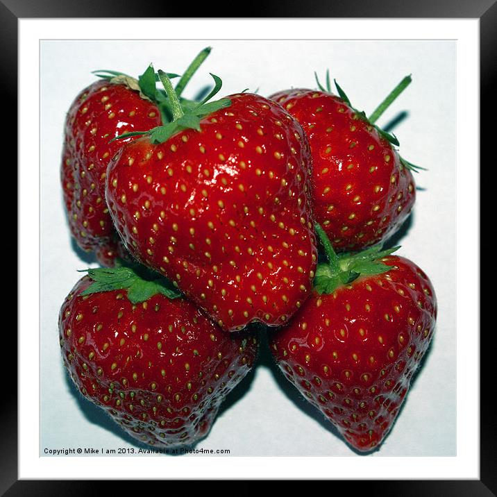 Red Strawberries Framed Mounted Print by Thanet Photos