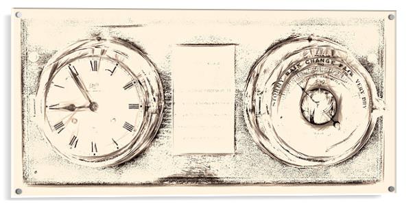 Ships Clock Acrylic by Fraser Hetherington
