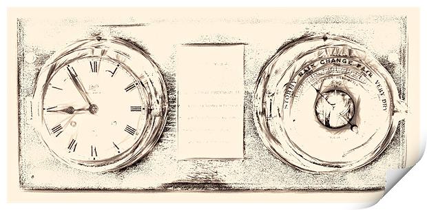 Ships Clock Print by Fraser Hetherington