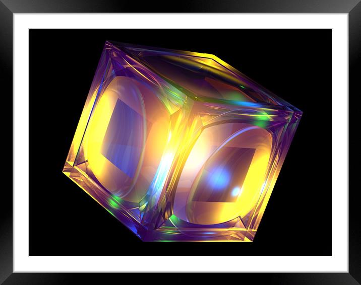 The Light Cube Framed Mounted Print by Hugh Fathers