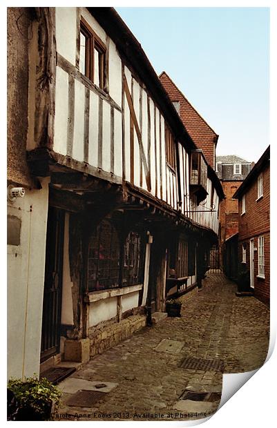 Tudor Terraces Devizes England Print by Carole-Anne Fooks