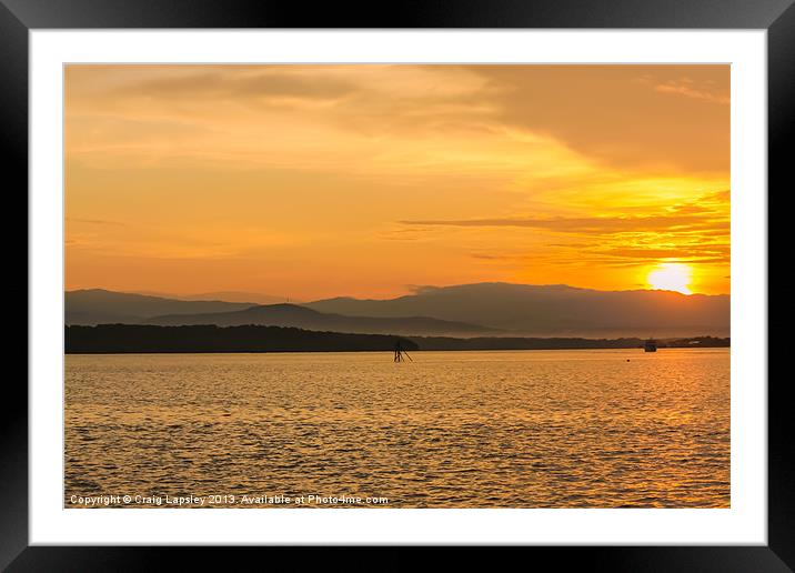 sunset in Puntarenas, Costa Rica Framed Mounted Print by Craig Lapsley