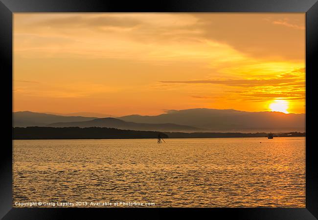 sunset in Puntarenas, Costa Rica Framed Print by Craig Lapsley