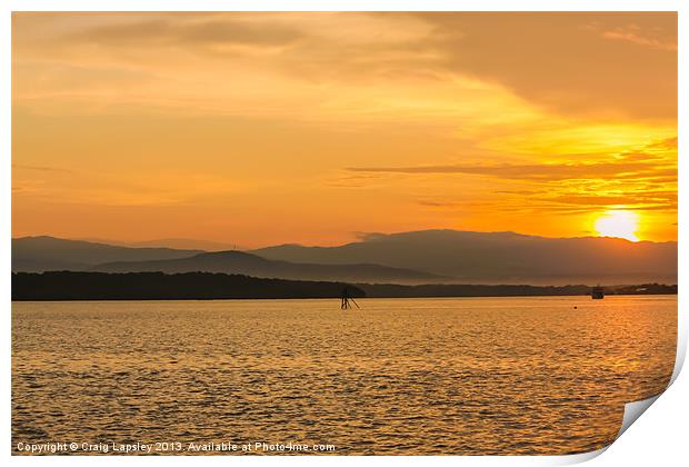 sunset in Puntarenas, Costa Rica Print by Craig Lapsley