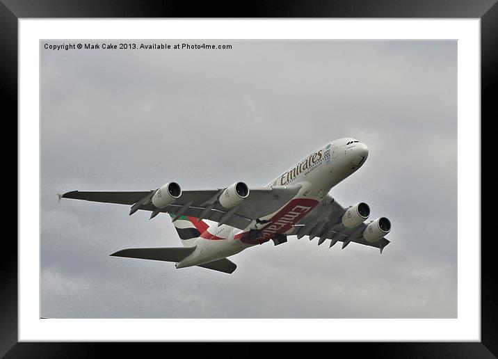 A380 gear up Framed Mounted Print by Mark Cake