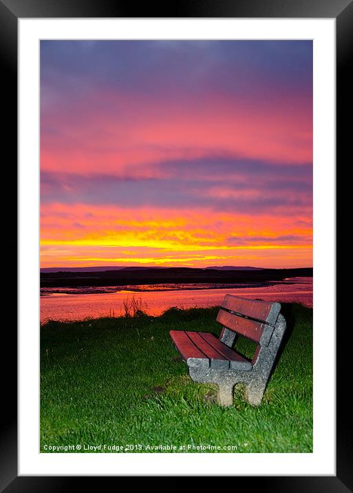 sunrise at beach Framed Mounted Print by Lloyd Fudge