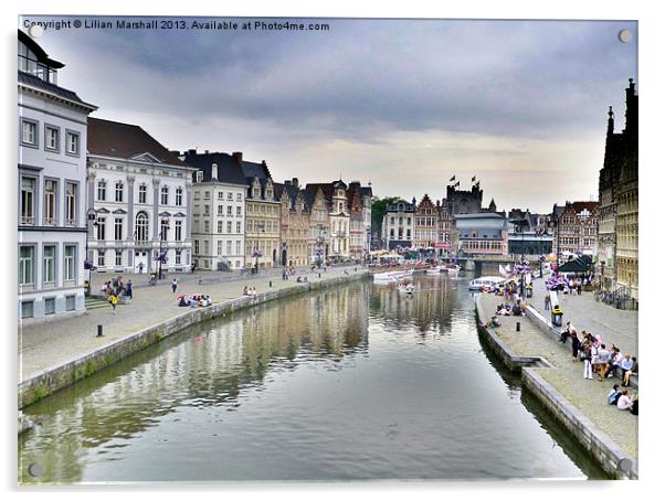 Ghent-Belgium Acrylic by Lilian Marshall