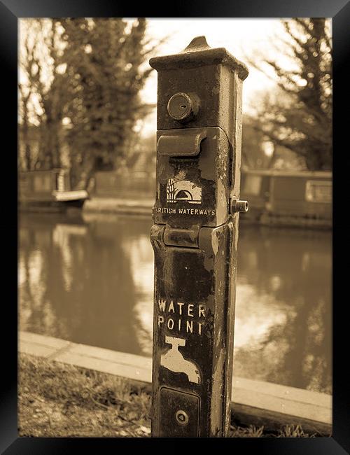 Canal Water Point, Kintbury, Berkshire, England, U Framed Print by Mark Llewellyn