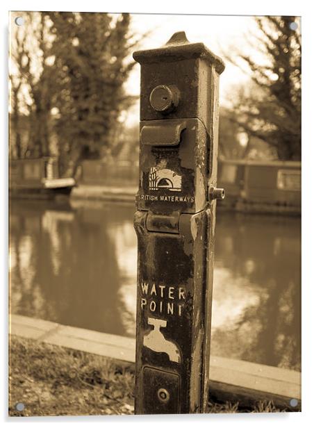 Canal Water Point, Kintbury, Berkshire, England, U Acrylic by Mark Llewellyn