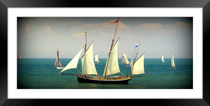 Under Full Sail Framed Mounted Print by Peter F Hunt