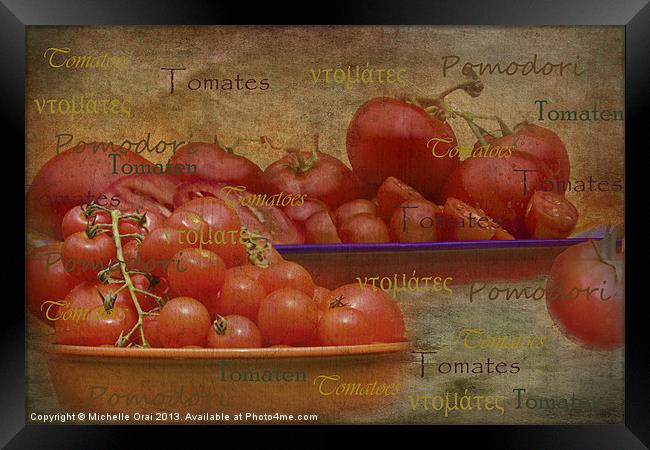 Tomatoes from around the World Framed Print by Michelle Orai