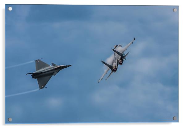 Flanker vs Rafale Acrylic by P H