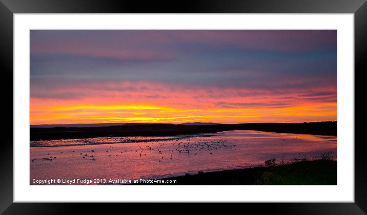 Early morning sunrise in Lossiemouth Framed Mounted Print by Lloyd Fudge