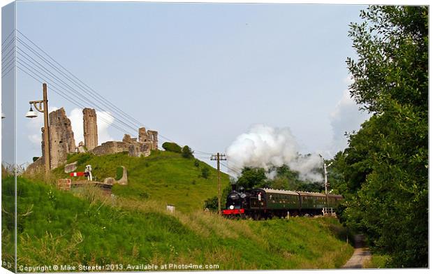 M7 Approaching Corfe Canvas Print by Mike Streeter