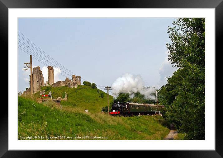M7 Approaching Corfe Framed Mounted Print by Mike Streeter