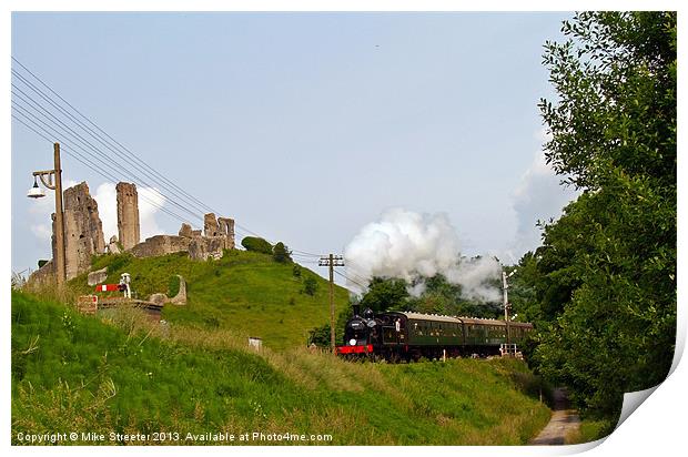 M7 Approaching Corfe Print by Mike Streeter