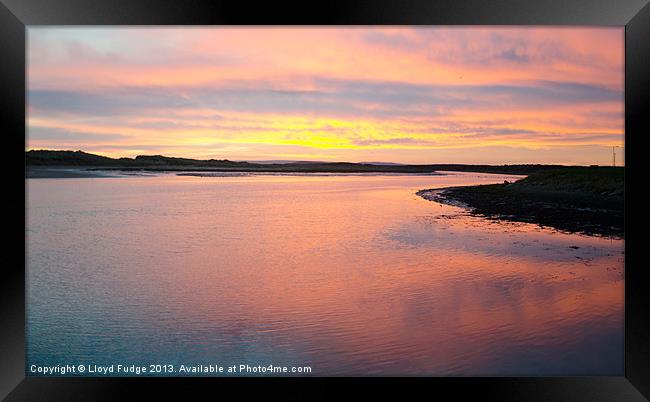 sunrise over lossiemouth river Framed Print by Lloyd Fudge
