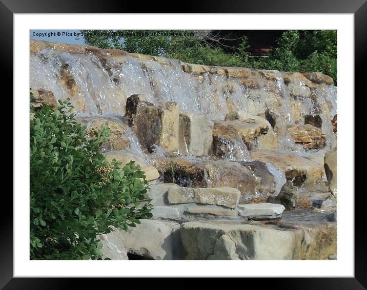Rocky Waterfall Framed Mounted Print by Pics by Jody Adams