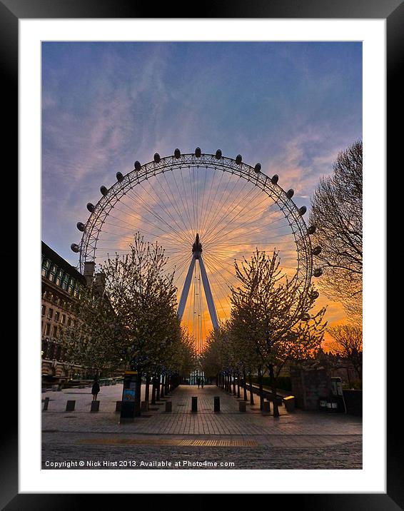 Eye of Sunset Framed Mounted Print by Nick Hirst