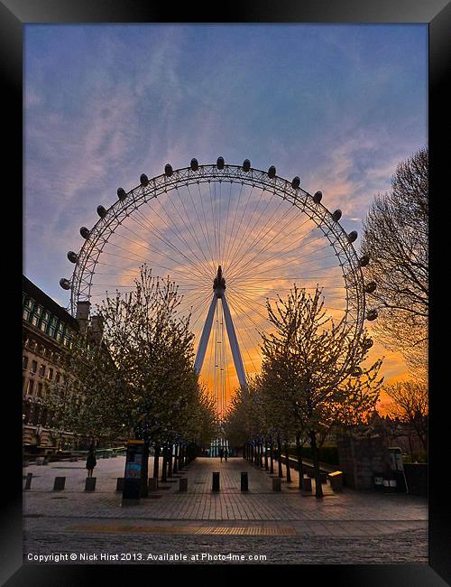 Eye of Sunset Framed Print by Nick Hirst