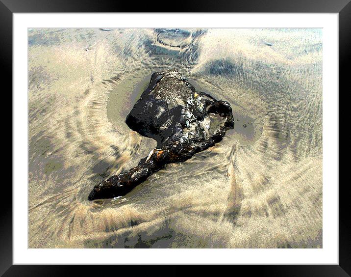 Lava on Beach Framed Mounted Print by james balzano, jr.