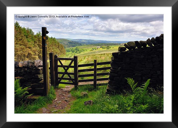 Pendle Gateway Framed Mounted Print by Jason Connolly