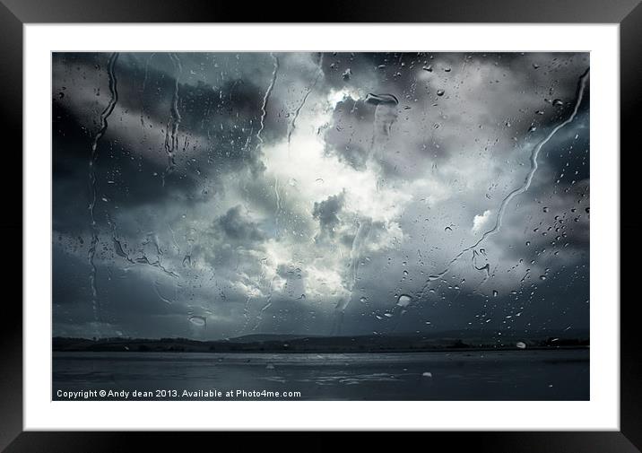 Stormy night Framed Mounted Print by Andy dean