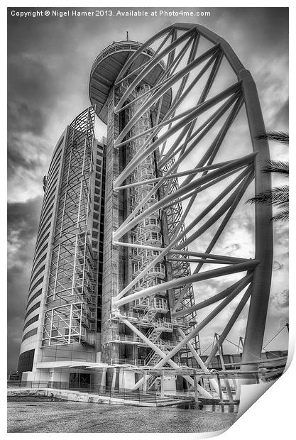 Vasco da Gama Tower Print by Wight Landscapes