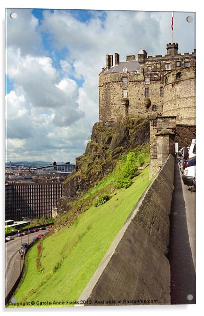Edinburgh Castle Scotland Acrylic by Carole-Anne Fooks