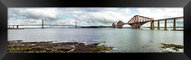 Firth of Forth Bridges Panorama Framed Print by Carole-Anne Fooks