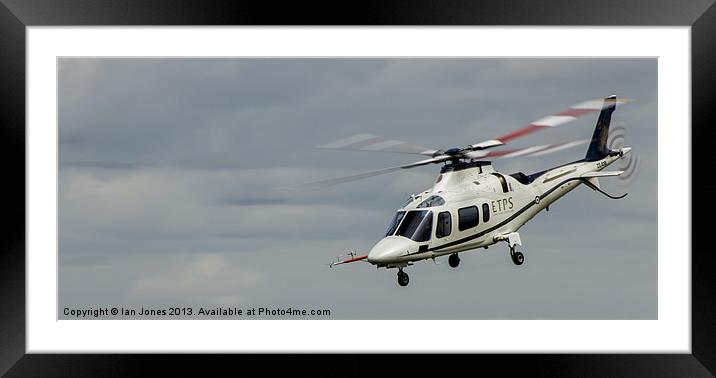 AgustaWestland A109 Helicopter Framed Mounted Print by Ian Jones