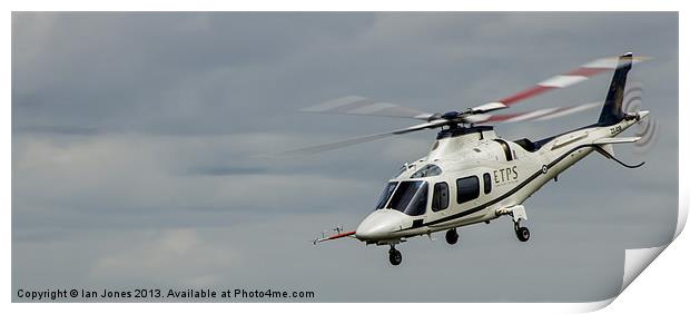 AgustaWestland A109 Helicopter Print by Ian Jones