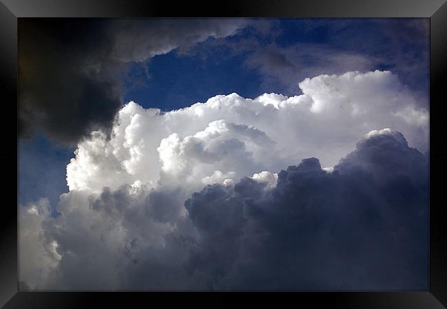 Detailed View of Thunderhead Clouds Framed Print by james balzano, jr.