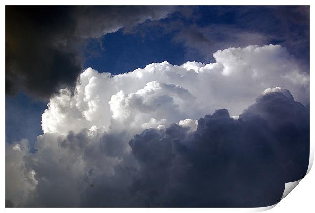 Detailed View of Thunderhead Clouds Print by james balzano, jr.