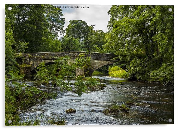 Packhorse Bridge Arncliffe Acrylic by Trevor Kersley RIP