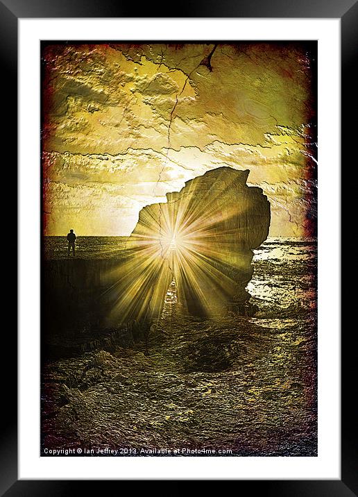 Watching The Sunset Framed Mounted Print by Ian Jeffrey