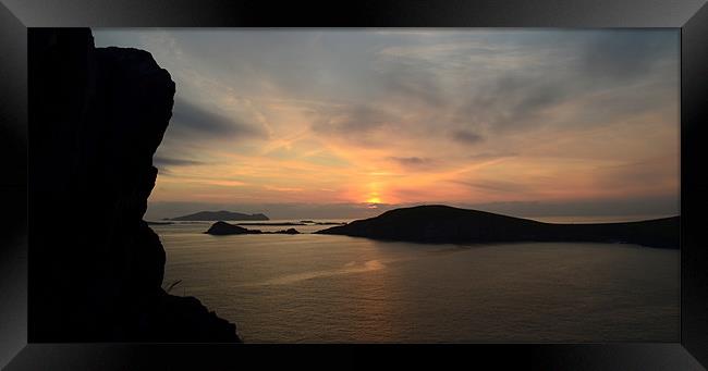 View of the Blasket Islands Framed Print by barbara walsh