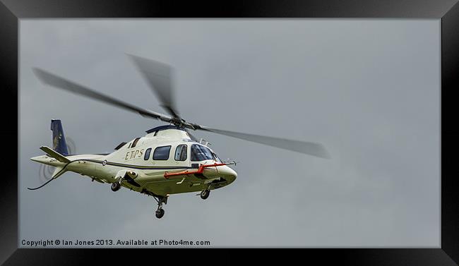 AgustaWestland A109 Helicopter Framed Print by Ian Jones