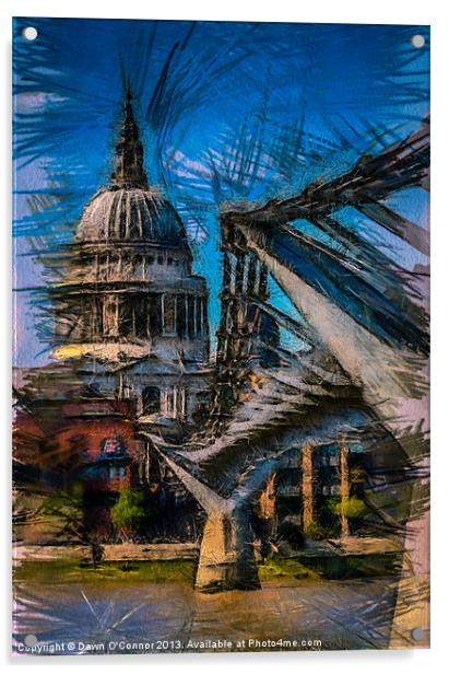 St Pauls Cathedral Acrylic by Dawn O'Connor