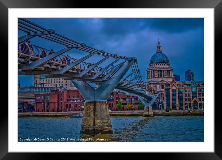 St Pauls Cathedral Framed Mounted Print by Dawn O'Connor