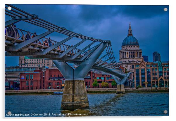 St Pauls Cathedral Acrylic by Dawn O'Connor