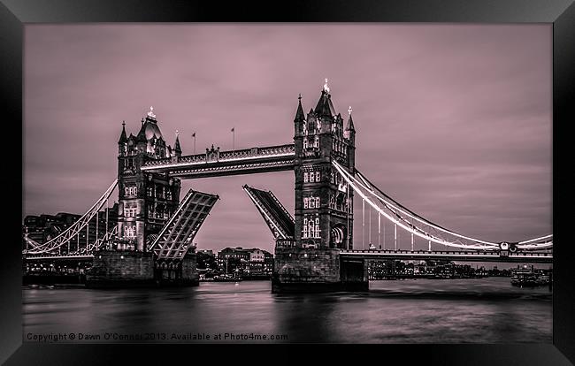 Tower Bridge London Framed Print by Dawn O'Connor
