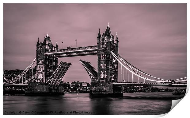 Tower Bridge London Print by Dawn O'Connor